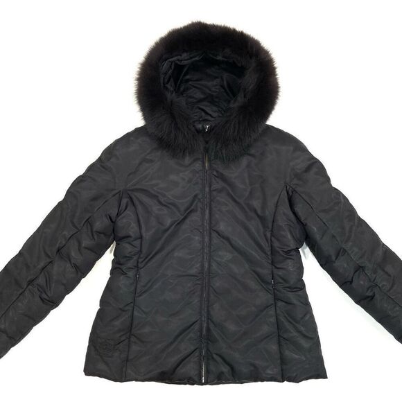 1 MADISON Fox Trim Feather Down Jacket - Picture 1 of 11
